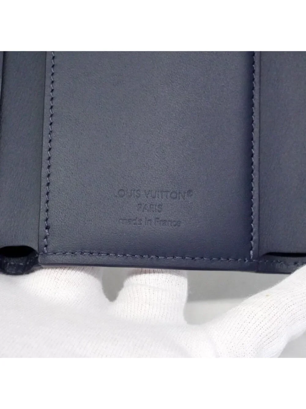 Louis Vuitton Trifold Wallet Monogram Shadow Victor Navy Blue